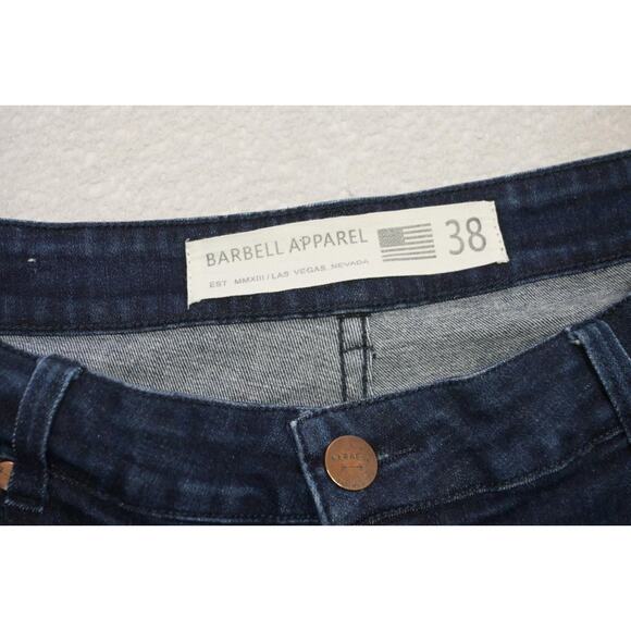 Barbell Apparel Straight Athletic Fit Stretch Blue Denim Jeans Mens Sz 38 x 34 - Picture 6 of 8